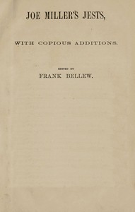 Cover of Joe Miller's Jests, with Copious Additions