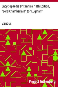 Cover of Encyclopaedia Britannica, 11th Edition, "Lord Chamberlain" to "Luqman" Volume 17, Slice 1