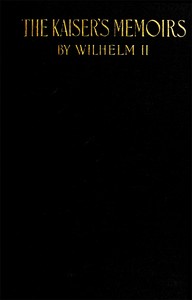 Cover of The Kaiser's Memoirs