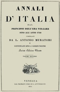 Cover of Annali d'Italia, vol. 2 dal principio dell'era volgare sino all'anno 1750
