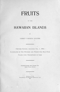Cover of Fruits of the Hawaiian Islands