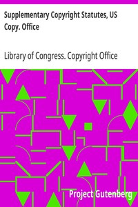 Cover of Supplementary Copyright Statutes, US Copy. Office