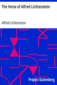 Cover of The Verse of Alfred Lichtenstein