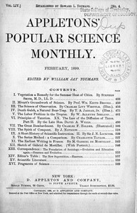 Cover of Appletons' Popular Science Monthly, February 1899 Volume LIV, No. 4, February 1899