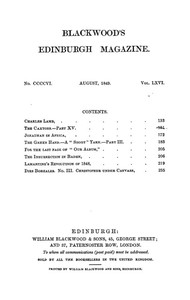 Cover of Blackwood's Edinburgh Magazine, Vol. 66 No.406, August 1849