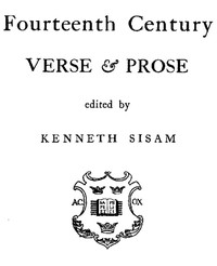 Cover of Fourteenth Century Verse & Prose