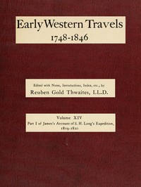 Cover of James's Account of S. H. Long's Expedition, 1819-1820, part 1