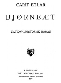 Cover of Bjørneæt: Nationalhistorisk Roman