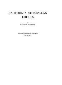 Cover of California Athabascan Groups