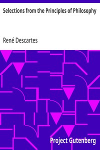 Cover of Selections from the Principles of Philosophy