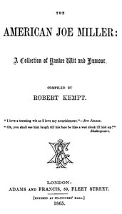 Cover of The American Joe Miller: A Collection of Yankee Wit and Humor