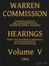 Cover of Warren Commission (05 of 26): Hearings Vol. V (of 15)