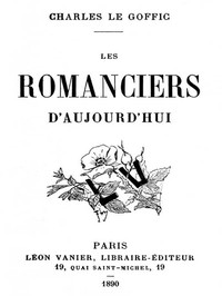 Cover of Les Romanciers d'Aujourd'hui