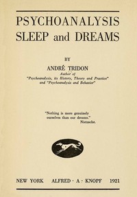 Cover of Psychoanalysis, Sleep and Dreams