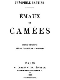 Cover of Émaux et camées