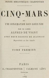 Cover of Cinq-Mars; ou, Une conjuration sous Louis XIII (Tome 1 of 2)