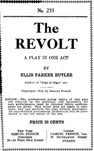 Cover of The Revolt: A Play In One Act