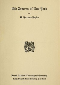 Cover of Old Taverns of New York