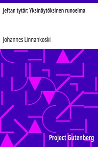 Cover of Jeftan tytär: Yksinäytöksinen runoelma