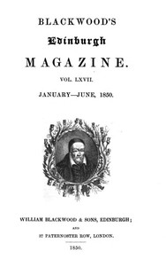 Cover of Blackwood's Edinburgh Magazine, Volume 67, No. 411, January 1850