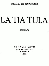 Cover of La Tía Tula (Novela)