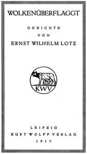 Cover of Wolkenüberflaggt: Gedichte