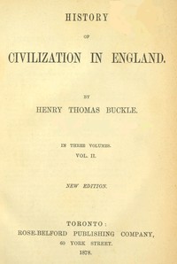 Cover of History of Civilization in England, Vol. 2 of 3