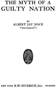 Cover of The Myth of a Guilty Nation