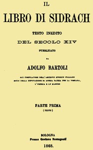 Cover of Il libro di Sidrach: testo inedito del secolo XIV pubblicato da Adolfo Bartoli