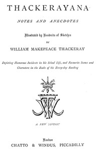 Cover of Thackerayana: Notes and Anecdotes