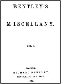 Cover of Bentley's Miscellany, Volume I