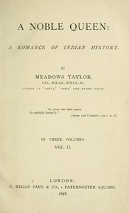 Cover of A Noble Queen: A Romance of Indian History (Volume 2 of 3)