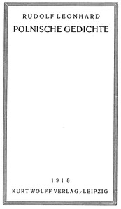 Cover of Polnische Gedichte