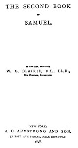 Cover of The Expositor's Bible: The Second Book of Samuel