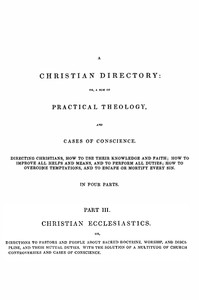 Cover of A Christian Directory, Part 3: Christian Ecclesiastics