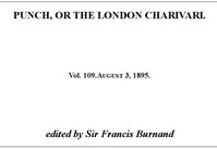 Cover of Punch, or the London Charivari, Vol. 109, August 3, 1895