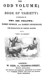 Cover of The Odd Volume; Or, Book of Variety