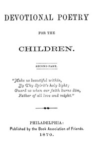 Cover of Devotional Poetry for the Children. Second Part