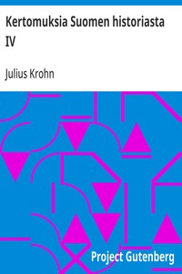 Cover of Kertomuksia Suomen historiasta IV Sigismund ja Kaarle IX