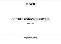 Cover of Punch or the London Charivari, Vol. 109, August 31, 1895
