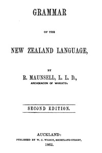 Cover of Grammar of the New Zealand language (2nd edition)