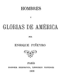 Cover of Hombres y glorias de América
