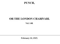 Cover of Punch or the London Charivari, Vol. 148, February 10, 1915
