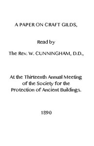 Cover of Craft Gilds