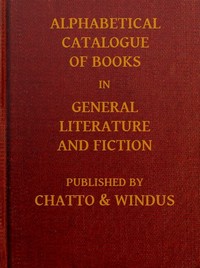 Cover of Alphabetical Catalogue of Books in General Literature and Fiction [1913]