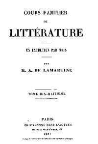 Cover of Cours familier de Littérature - Volume 18