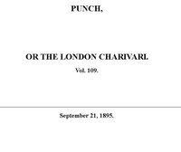 Cover of Punch or the London Charivari, Vol. 109, September 21, 1895