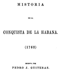 Cover of Historia de la Conquista de la Habana (1762)