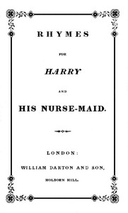 Cover of Rhymes for Harry and His Nurse-Maid