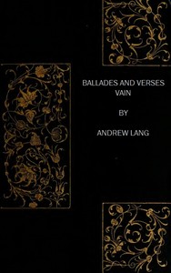 Cover of Ballades and Verses Vain